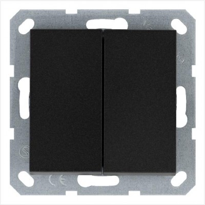 Переключатель перекрестный 2-кл. 10А IP20 механизм антрацит Jasmart G3014B Переключатель перекрестный 2-кл. 10А IP20 механизм антрацит Jasmart G3014B