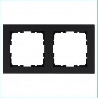 Рамка 2-м G-Classic черн. матов. soft touch Jasmart G1002PB
