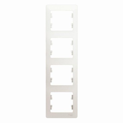 Рамка 4-м Glossa вертикал. перламутр SE GSL000608