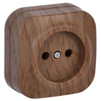 Розетка 1-м ОП GLORY РС20-2-ХД 10А без заземл. дуб IEK ERH10-K24-10 Розетка 1-м ОП GLORY РС20-2-ХД 10А без заземл. дуб IEK ERH10-K24-10