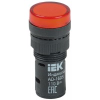 Лампа светосигнальная AD16DS d16мм 110В AC/DC красн. KARAT IEK BLS10-ADDS-110-K04-16