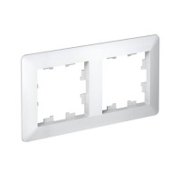 Рамка 2-м AtlasDesign Air бел./дым. бел. SE ATN220102