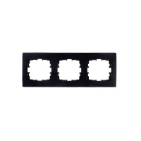 Рамка 3-м Karina горизонт. черн. бархат LEZARD 707-4200-148 Рамка 3-м Karina горизонт. черн. бархат LEZARD 707-4200-148