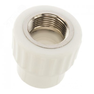 Муфта комбинированная 25x1/2' ВР полипропиленовая PPR белая