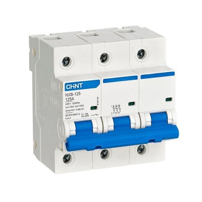 Выключатель автоматический модульный 3п C 125А 10кА NXB-125 (R) CHINT 816143