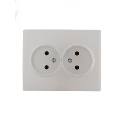 Розетка 2-м СП Karina 16А IP20 без заземл. термопласт жемчуж./бел. перламутр. LEZARD 707-3000-128B Розетка 2-м СП Karina 16А IP20 без заземл. термопласт жемчуж./бел. перламутр. LEZARD 707-3000-128B