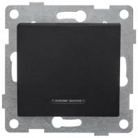 Выключатель 1-кл. СП Bravo 10А 250В с индикацией механизм графит GUSI С10В18-010 Выключатель 1-кл. СП Bravo 10А 250В с индикацией механизм графит GUSI С10В18-010