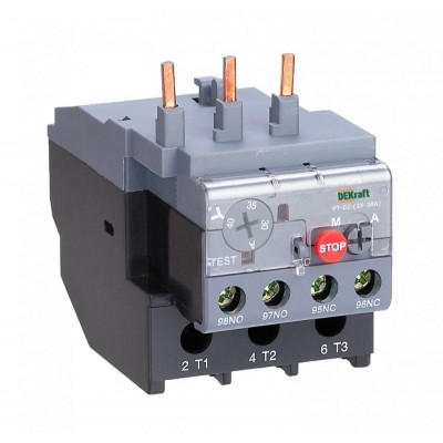 Реле тепловое 23.0А-32А для контакторов 25-38А DEKraft 23169DEK Реле тепловое 23.0А-32А для контакторов 25-38А DEKraft 23169DEK