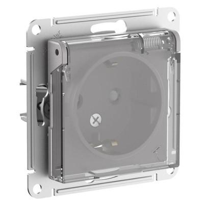 Розетка AtlasDesign Aqua 16А IP44 с заземл. защ. шторки с прозр. крышкой механизм алюм. SE ATN440346 Розетка AtlasDesign Aqua 16А IP44 с заземл. защ. шторки с прозр. крышкой механизм алюм. SE ATN440346