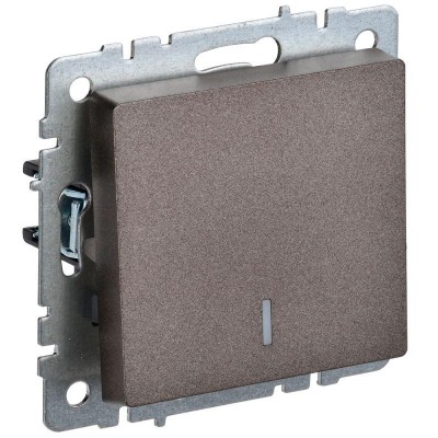 Выключатель 1-кл. СП BRITE ВС10-1-1-БрТБ 10А с индик. механизм бронза IEK BR-V10-1-10-K45 Выключатель 1-кл. СП BRITE ВС10-1-1-БрТБ 10А с индик. механизм бронза IEK BR-V10-1-10-K45