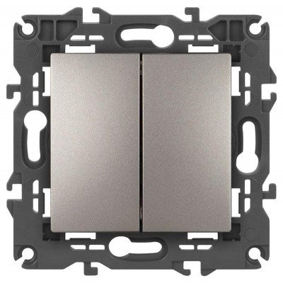 Переключатель 2-кл. Elegance 14-1106-16 250В 10АХ титан Эра Б0065793