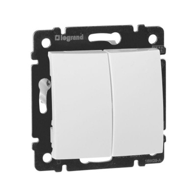 Выключатель 2-кл. СП Valena 10А IP31 250В механизм бел. IEK 774405 Выключатель 2-кл. СП Valena 10А IP31 250В механизм бел. IEK 774405