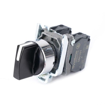 Переключатель модульный SB4 в сборе 22мм 3поз. с фиксацией 2НО SE SB4BD33 Переключатель модульный SB4 в сборе 22мм 3поз. с фиксацией 2НО SE SB4BD33