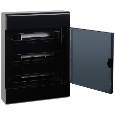 Щиток Тусо открытая проводка на 54 модуля с дверцей 648х468х116мм черн. Ruvinil 68054Ч Щиток Тусо открытая проводка на 54 модуля с дверцей 648х468х116мм черн. Ruvinil 68054Ч