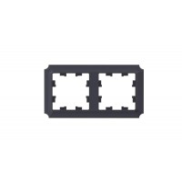 Рамка 2-м AtlasDesign Antique универс. карбон SE ATN101002