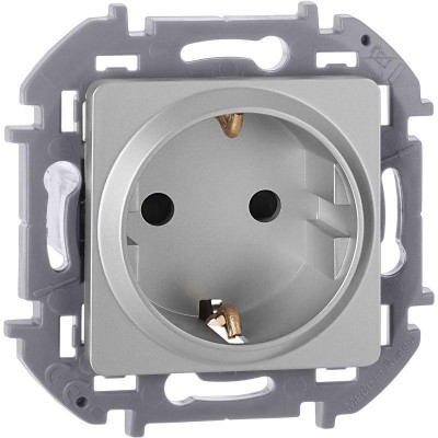 Розетка 1-м СП Inspiria 16А IP20 250В 2P+E защ. шторки немецк. стандарт механизм алюм. IEK 673732 Розетка 1-м СП Inspiria 16А IP20 250В 2P+E защ. шторки немецк. стандарт механизм алюм. IEK 673732