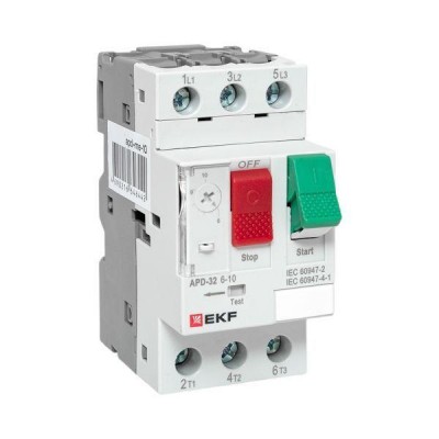 Выключатель автоматический для защиты двигателя АПД-32 6-10А EKF apd-me-10 Выключатель автоматический для защиты двигателя АПД-32 6-10А EKF apd-me-10