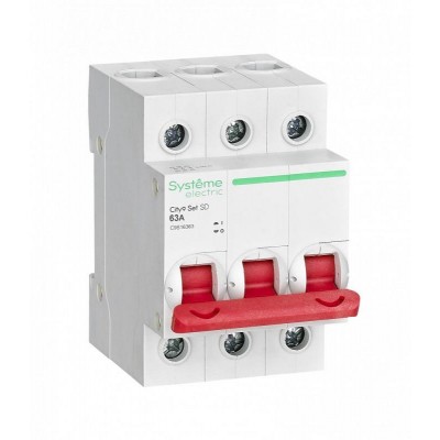 Выключатель нагрузки 3п 63А 400В City9 Set SE C9S16363 Выключатель нагрузки 3п 63А 400В City9 Set SE C9S16363