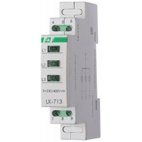 Указатель напряжения LK-713 3 зел. светодиода (сигнализация наличия 3ф 35мм 3х400/230+N IP20 монтаж на DIN-рейке) F&F EA04.007.002 Указатель напряжения LK-713 3 зел. светодиода (сигнализация наличия 3ф 35мм 3х400/230+N IP20 монтаж на DIN-рейке) F&F EA04.007.002