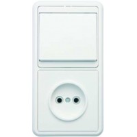 Блок БКВР-037 Бэлла (1-кл. выкл. + розетка) Кунцево 5815