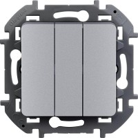 Выключатель 3-кл. Inspiria 20А IP20 250В 10AX механизм алюм. Leg 673642 Выключатель 3-кл. Inspiria 20А IP20 250В 10AX механизм алюм. Leg 673642
