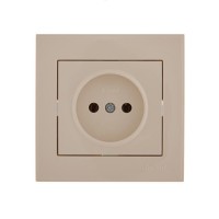 Розетка 1-м СП Rain 16А IP20 без заземл. керамика крем. LEZARD 703-0303-121 Розетка 1-м СП Rain 16А IP20 без заземл. керамика крем. LEZARD 703-0303-121