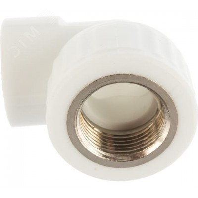 Угольник комбинированный 20x1/2' ВР переходной, полипропиленовый PPR, белый