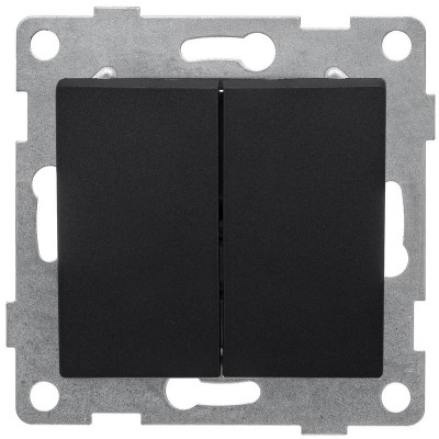 Выключатель 2-кл. СП Bravo 10А 250В механизм графит GUSI С10В2-010 Выключатель 2-кл. СП Bravo 10А 250В механизм графит GUSI С10В2-010