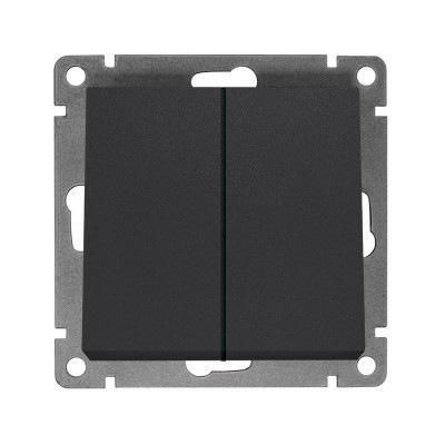 Выключатель 2-кл. СП Афина 10А IP20 механизм графит Universal A0023-Gr Выключатель 2-кл. СП Афина 10А IP20 механизм графит Universal A0023-Gr