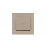 Выключатель проходной 1-клав. Karea RIZZ крем Makel 88010005