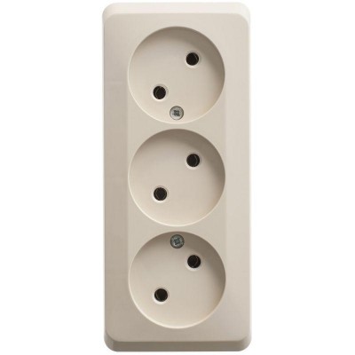 Розетка 3-м ОП Этюд 16А IP20 250В без заземл. без защ. шторок крем. SE PA16-009K Розетка 3-м ОП Этюд 16А IP20 250В без заземл. без защ. шторок крем. SE PA16-009K
