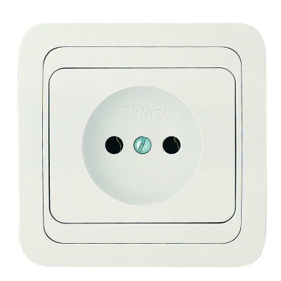 Розетка 1-м СП Mimoza 16А IP20 без заземл. керамика бел./бел. Makel 12002 Розетка 1-м СП Mimoza 16А IP20 без заземл. керамика бел./бел. Makel 12002