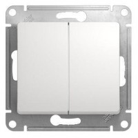 Переключатель проходной 2-кл. СП Glossa 10А IP20 (сх. 6/2) 10AX механизм бел. SE GSL000165