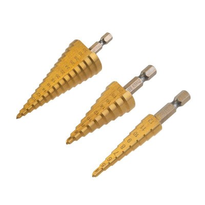 Набор ступенчатых сверл 4-12.4-20.4-32мм HSS-TiN ТИТАН (уп.3шт) Kranz KR-12-6620 Набор ступенчатых сверл 4-12.4-20.4-32мм HSS-TiN ТИТАН (уп.3шт) Kranz KR-12-6620