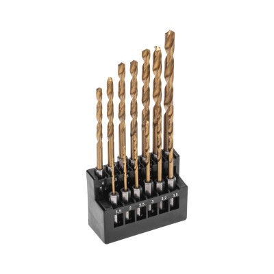 Набор сверл по металлу 1.5-6.5мм (через 0.5мм; 3.2мм; 4.8мм) HSS ТИТАН шестигранный хвостовик (уп.13шт) Kranz KR-91-0622 Набор сверл по металлу 1.5-6.5мм (через 0.5мм; 3.2мм; 4.8мм) HSS ТИТАН шестигранный хвостовик (уп.13шт) Kranz KR-91-0622