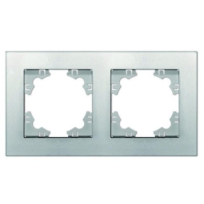 Рамка 2-м Афина универс. серебр. Universal A0044-S Рамка 2-м Афина универс. серебр. Universal A0044-S