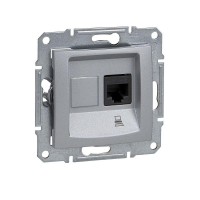 Розетка компьютерная 1-м СП Sedna RJ45 кат.5E UTP неэкранир. механизм алюм. SchE SDN4300160 Розетка компьютерная 1-м СП Sedna RJ45 кат.5E UTP неэкранир. механизм алюм. SchE SDN4300160
