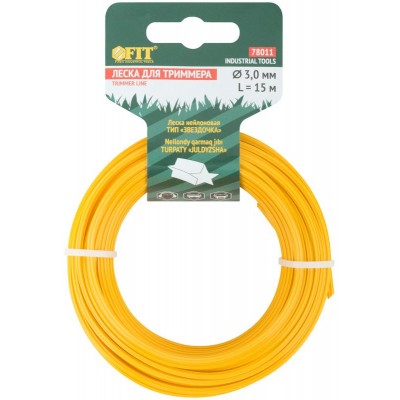 Леска для садовых триммеров "Звездочка" 3.0ммх15м FIT 78011