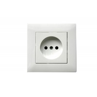 Розетка 1-м Karea RIZZ без заземл. керамика бел. Makel 88001002 Розетка 1-м Karea RIZZ без заземл. керамика бел. Makel 88001002