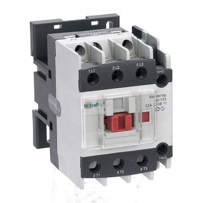 Контактор КМ-103 32А кат. 220В AC 1НО+1НЗ AC-3 DEKraft 22123DEK Контактор КМ-103 32А кат. 220В AC 1НО+1НЗ AC-3 DEKraft 22123DEK