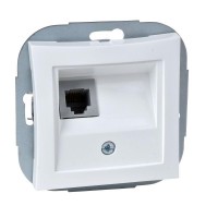 Розетка телефонная СП Дуэт RJ11 механизм бел. SchE WDE000181 Розетка телефонная СП Дуэт RJ11 механизм бел. SchE WDE000181
