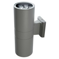 Светильник светодиодный архитектурный PWL-300110/30D 2х9Вт 6500К GR IP65 фасадный исполнение двухсторон. сер. Pro JazzWay 2857941B