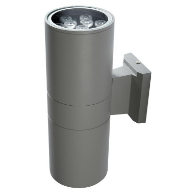 Светильник светодиодный архитектурный PWL-300110/30D 2х9Вт 6500К GR IP65 фасадный исполнение двухсторон. сер. Pro JazzWay 2857941B