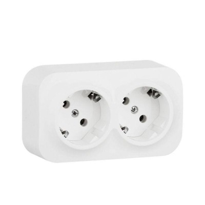 Розетка 2-м ОП Quteo 16А IP20 250В 2х2P+E с заземл. защ. шторки бел. IEK 782237 Розетка 2-м ОП Quteo 16А IP20 250В 2х2P+E с заземл. защ. шторки бел. IEK 782237