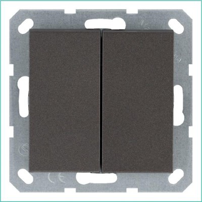 Переключатель проходной 2-кл. 10А IP20 механизм мокко Jasmart G3022Z