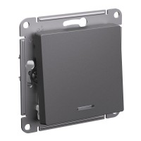 Выключатель 1-кл. AtlasDesign (сх. 1а) 10AX с подсветкой механизм базальт SE ATN001413 Выключатель 1-кл. AtlasDesign (сх. 1а) 10AX с подсветкой механизм базальт SE ATN001413