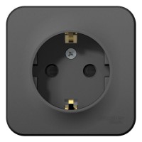 Розетка 1-м ОП Blanca 16А IP20 250В с заземл. защ. шторки с изолир. пластиной антрацит SE BLNRA011116 Розетка 1-м ОП Blanca 16А IP20 250В с заземл. защ. шторки с изолир. пластиной антрацит SE BLNRA011116
