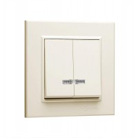 Выключатель 2-кл. СП Karea 10А IP20 с подсветкой крем. Makel 56010023 Выключатель 2-кл. СП Karea 10А IP20 с подсветкой крем. Makel 56010023