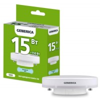 Лампа светодиодная T80 15Вт таблетка 6500К GX53 230В GENERICA LL-T80-15-230-65-GX53-G Лампа светодиодная T80 15Вт таблетка 6500К GX53 230В GENERICA LL-T80-15-230-65-GX53-G