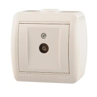 Розетка телевизионная проходная TV ОП Nata бел. LEZARD 710-0200-129 Розетка телевизионная проходная TV ОП Nata бел. LEZARD 710-0200-129